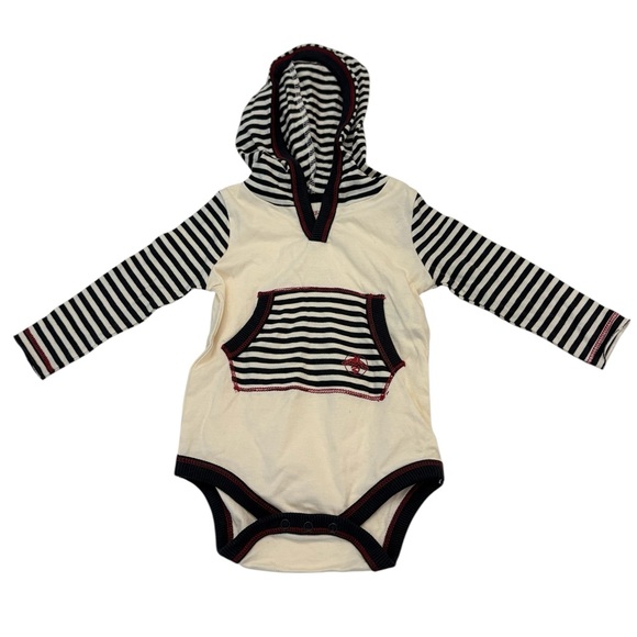 NWT Burt's Bees Baby Hooded Baby One Piece Suit - 3-6 Months - Organic Cotton - Picture 1 of 4